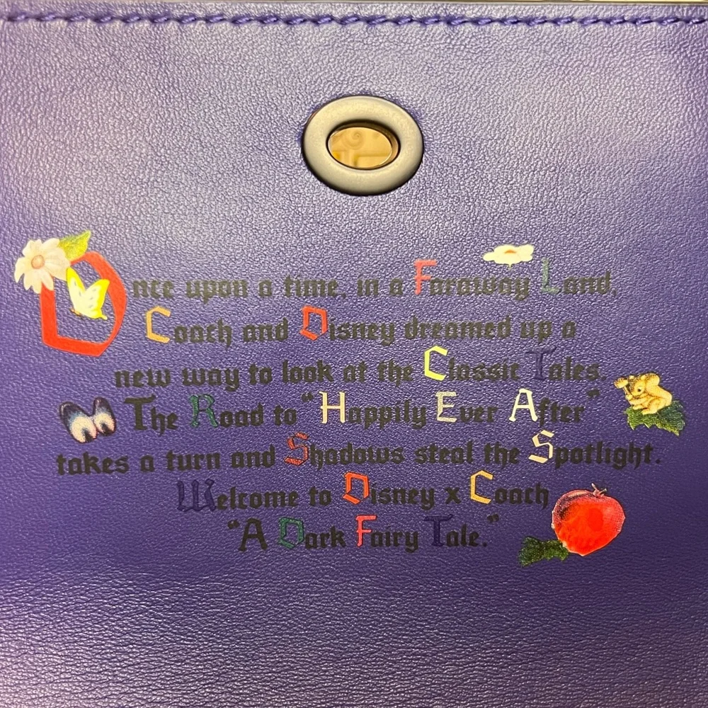 Coach 2018 Disney Dinky 1941 Black Snow White Dark Fairy Tail Crossbody Sldr Bag
